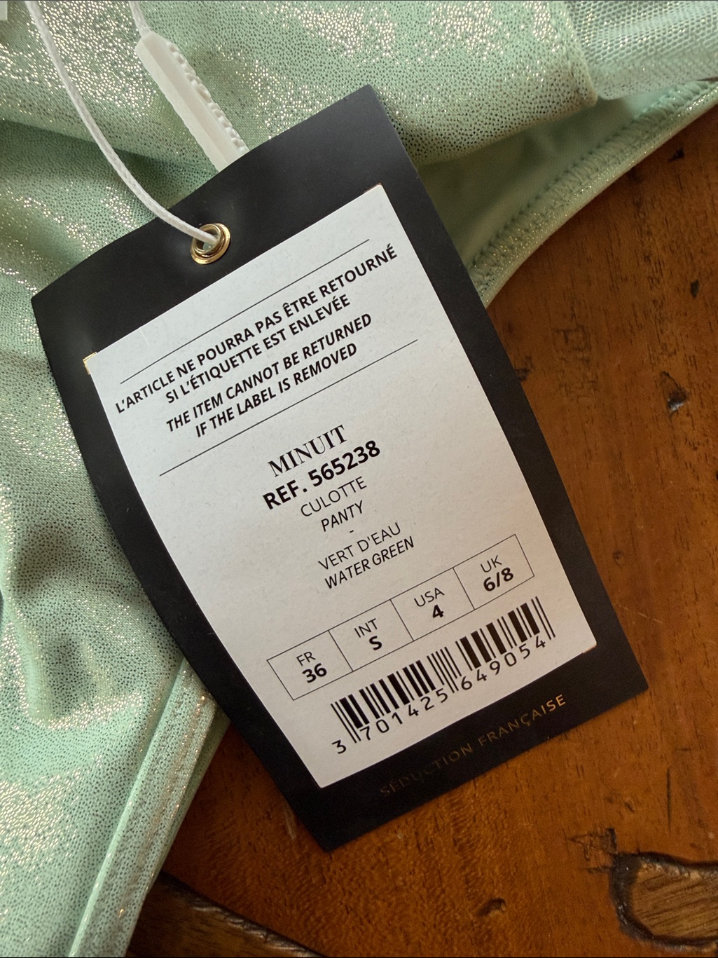 Maison Close Water Green Sheer Triangle Bikini Set Top Usa 6 And Bottom Usa 4 — image 3 of 8